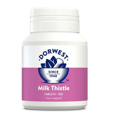 Milk Thistle Liver Support Tablets for Dogs & Cats - 100 Pack